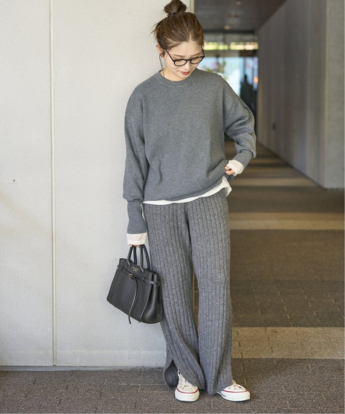 JOURNAL STANDARD（ジャーナルスタンダード）の「《WEB限定追加2》ウォッシャブルTEXBRIDクループルオーバー（ニット/セーター・レディース・チャコールグレー/ブラウン/ブラック・FREE）」の5枚目の写真