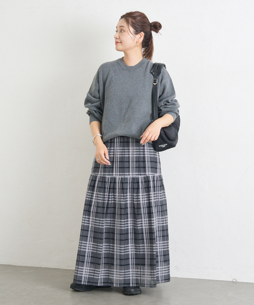 JOURNAL STANDARD（ジャーナルスタンダード）の「《WEB限定追加2》ウォッシャブルTEXBRIDクループルオーバー（ニット/セーター・レディース・チャコールグレー/ブラウン/ブラック・FREE）」の8枚目の写真