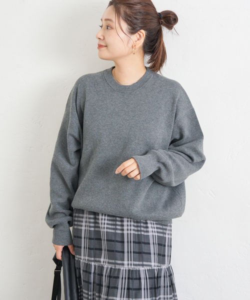 WEB限定追加2》ウォッシャブルTEXBRIDクループルオーバー（ニット