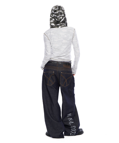 AAKAM(アーカム)の「Out Pocket Printed Denim Pants (Dark Blue)(デニムパンツ・レディース・その他・1/2)」の7枚目の写真