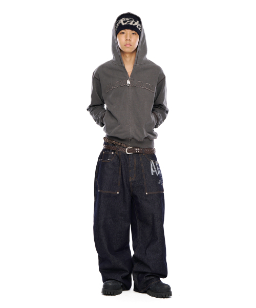 AAKAM(アーカム)の「Out Pocket Printed Denim Pants (Dark Blue)(デニムパンツ・レディース・その他・1/2)」の8枚目の写真