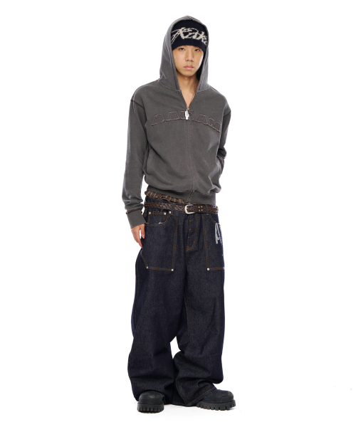AAKAM(アーカム)の「Out Pocket Printed Denim Pants (Dark Blue)(デニムパンツ・レディース・その他・1/2)」の9枚目の写真