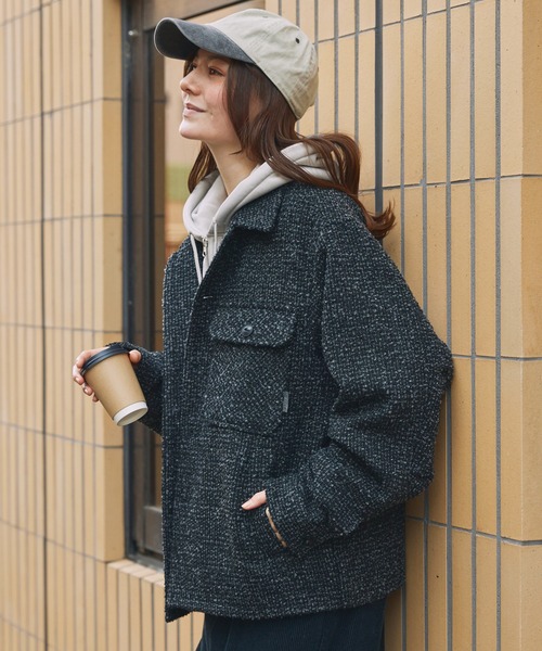 テックツイード オーバーサイズCPOジャケット/ UVカット【THE CRAFT
