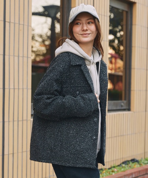 THE CRAFT CREW PRODUCTS(ザクラフトクループロダクツ)の「テックツイード オーバーサイズCPOジャケット/ UVカット【THE CRAFT CREW PRODUCTS】(ブルゾン・メンズ・グレー系/ネイビー系/ダークグレー/ブラウン・S/M/L)」の10枚目の写真