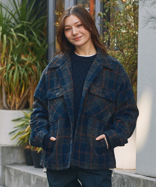 THE CRAFT CREW PRODUCTS(ザクラフトクループロダクツ)の「テックツイード オーバーサイズCPOジャケット/ UVカット【THE CRAFT CREW PRODUCTS】(ブルゾン・メンズ・グレー系/ネイビー系/ダークグレー/ブラウン・S/M/L)」の22枚目の写真