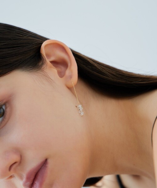 シャンデリア] K18YG クォーツ ピアス（ピアス（両耳用））｜ete（エテ