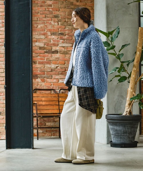 GEORGE'S（ジョージズ）の「プードルボアブルゾン（ブルゾン・レディース・ブラウン/オフホワイト/ブルー・SMALL/MEDIUM）」の7枚目の写真