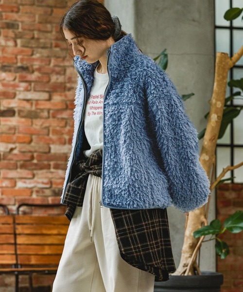 GEORGE'S（ジョージズ）の「プードルボアブルゾン（ブルゾン・レディース・ブラウン/オフホワイト/ブルー・SMALL/MEDIUM）」の11枚目の写真