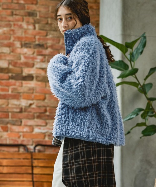 GEORGE'S（ジョージズ）の「プードルボアブルゾン（ブルゾン・レディース・ブラウン/オフホワイト/ブルー・SMALL/MEDIUM）」の13枚目の写真