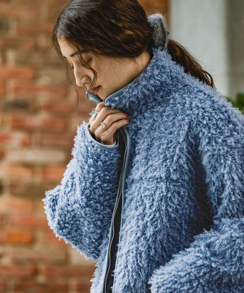 GEORGE'S（ジョージズ）の「プードルボアブルゾン（ブルゾン・レディース・ブラウン/オフホワイト/ブルー・SMALL/MEDIUM）」の15枚目の写真