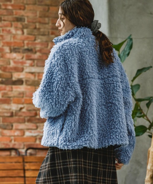 GEORGE'S（ジョージズ）の「プードルボアブルゾン（ブルゾン・レディース・ブラウン/オフホワイト/ブルー・SMALL/MEDIUM）」の16枚目の写真