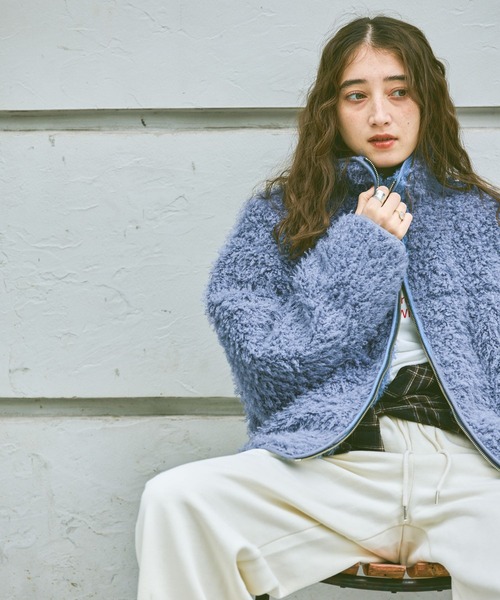 GEORGE'S（ジョージズ）の「プードルボアブルゾン（ブルゾン・レディース・ブラウン/オフホワイト/ブルー・SMALL/MEDIUM）」の19枚目の写真