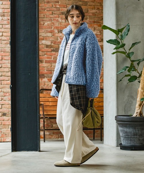 GEORGE'S（ジョージズ）の「プードルボアブルゾン（ブルゾン・レディース・ブラウン/オフホワイト/ブルー・SMALL/MEDIUM）」の6枚目の写真