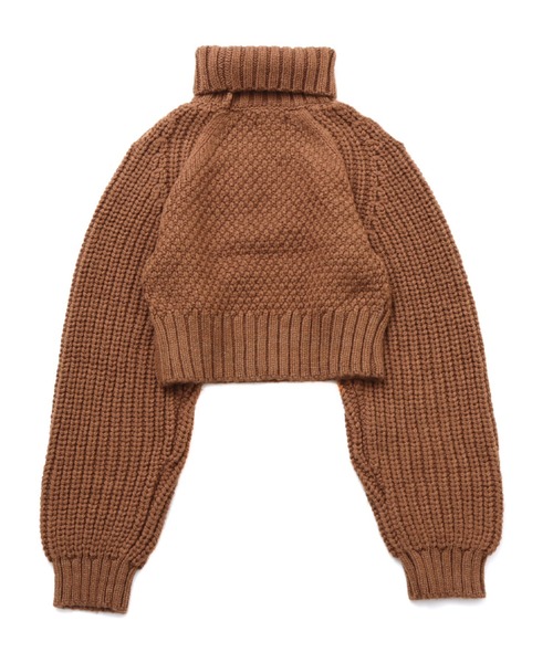 atmos pink(アトモスピンク)の「atmos pink Slit Cable Knit Tops / アトモス ピンク スリット ケーブル ニット トップス(ニット/セーター・レディース・オフホワイト/ブラウン/グリーン・FREE)」の18枚目の写真