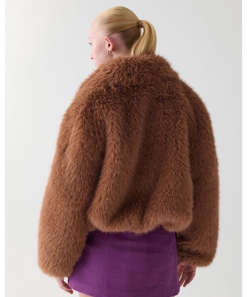 kate spade new york（ケイトスペード ニューヨーク）の「フォー ファー ジャケット（その他アウター・レディース・ブラウン・MEDIUM/SMALL/X-SMALL）」の4枚目の写真