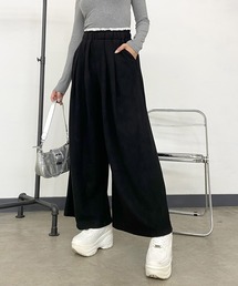 non-hedge（ノンヘッジ）の「ウエスト配色起毛ワイドパンツ（スウェットパンツ・レディース）」