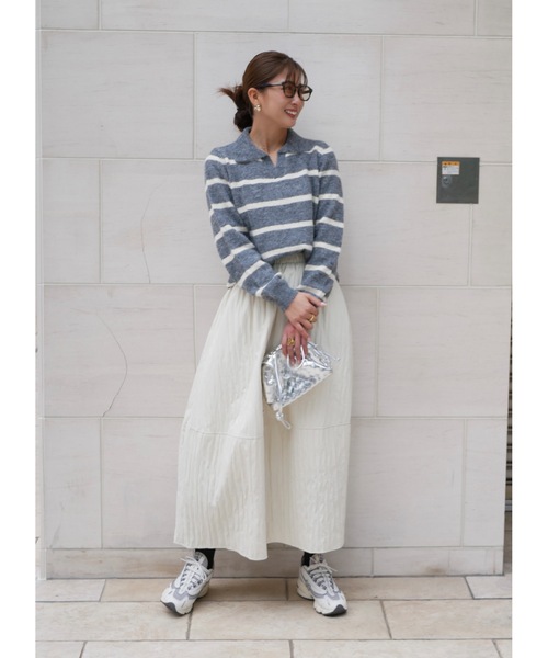 BeBeoD(べベッド)の「ティアードキルティングスカート(スカート・レディース・ブラック/アイボリー/グレー/ブラウン・フリー)」の1枚目の写真