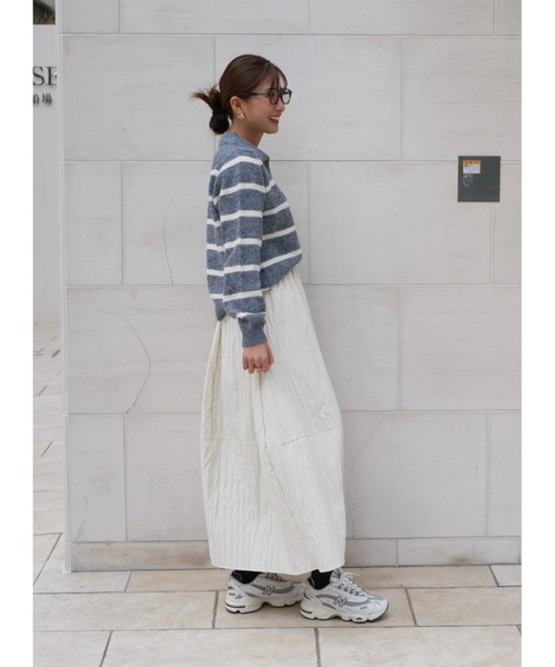 BeBeoD(べベッド)の「ティアードキルティングスカート(スカート・レディース・ブラック/アイボリー/グレー/ブラウン・フリー)」の5枚目の写真