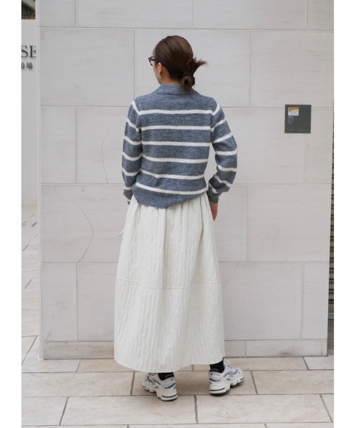 BeBeoD(べベッド)の「ティアードキルティングスカート(スカート・レディース・ブラック/アイボリー/グレー/ブラウン・フリー)」の6枚目の写真