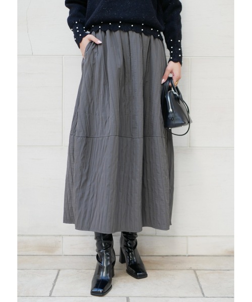 BeBeoD(べベッド)の「ティアードキルティングスカート(スカート・レディース・ブラック/アイボリー/グレー/ブラウン・フリー)」の15枚目の写真