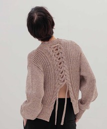 DRESSLAVE | back lace up sweater(バックレースアップセーター)(ニット/セーター)