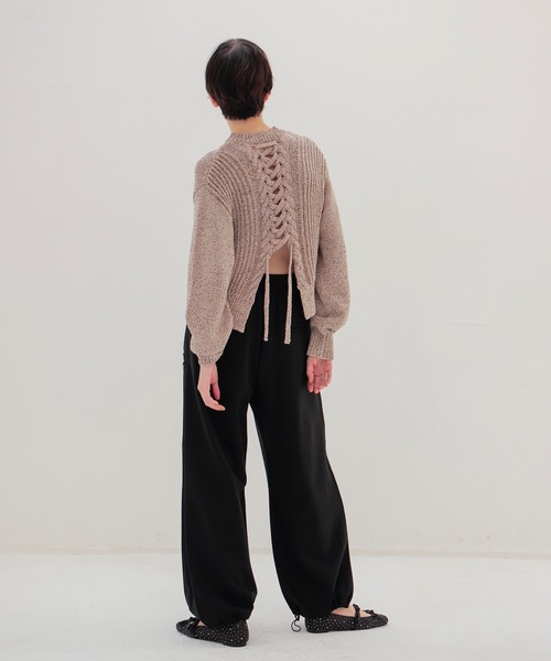 DRESSLAVE（ドレスレイブ）の「back lace up sweater(バックレースアップセーター)（ニット/セーター・レディース・イエロー/ブルー・38）」の10枚目の写真