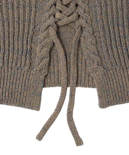 DRESSLAVE（ドレスレイブ）の「back lace up sweater(バックレースアップセーター)（ニット/セーター・レディース・イエロー/ブルー・38）」の14枚目の写真