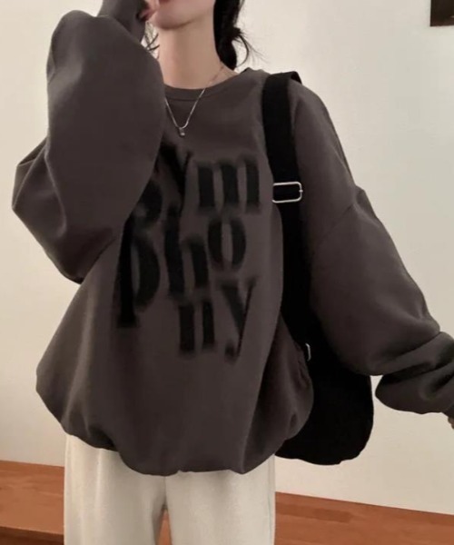 semplice（センプリチェ）の「トレーナー【韓国ファッション】（スウェット・レディース・ブラウン/グレー/ブラック・F）」の7枚目の写真