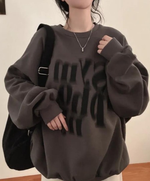 semplice（センプリチェ）の「トレーナー【韓国ファッション】（スウェット・レディース・ブラウン/グレー/ブラック・F）」の8枚目の写真