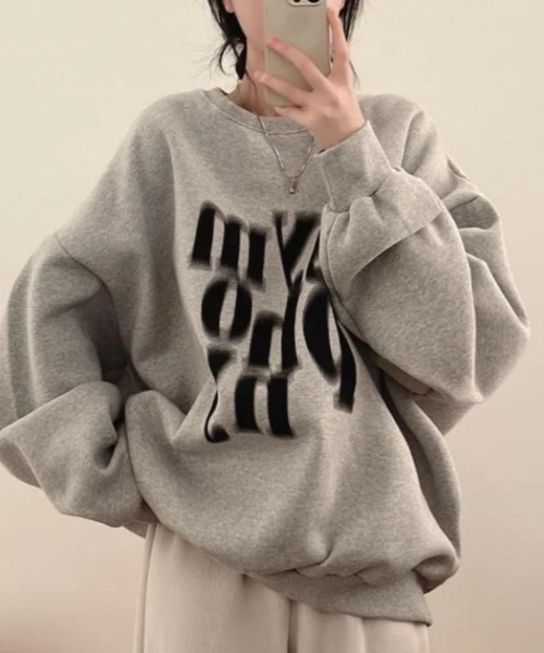 semplice（センプリチェ）の「トレーナー【韓国ファッション】（スウェット・レディース・ブラウン/グレー/ブラック・F）」の13枚目の写真