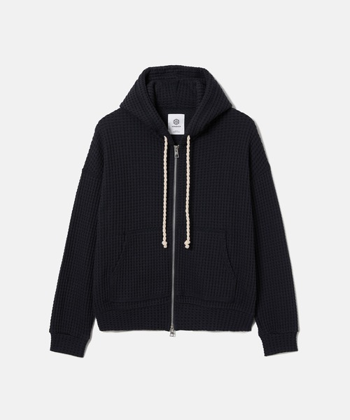 SEAGREEN(シーグリーン)の「SEAGREEN(シーグリーン) BIG WAFFLE HOODIE(パーカー・レディース・ブラック/クリーム/ブラウン/ネイビー・1/2/3)」の4枚目の写真