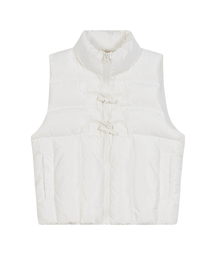 IRONYPORNO WHITELINE（アイロニーポルノホワイトライン）の「Unisex Quilted Padded Vest IRO177 White（ダウンベスト）」