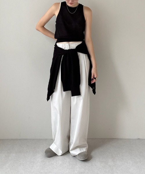 anuke(アンヌーク)の「anuke Twill Loose Pants ツイルルーズパンツ/62610708(その他パンツ・レディース・ベージュ/アイボリー・36/38)」の18枚目の写真