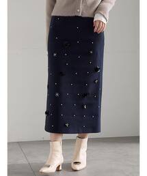 ビジューデザインナロースカート《2025winter catalog item》