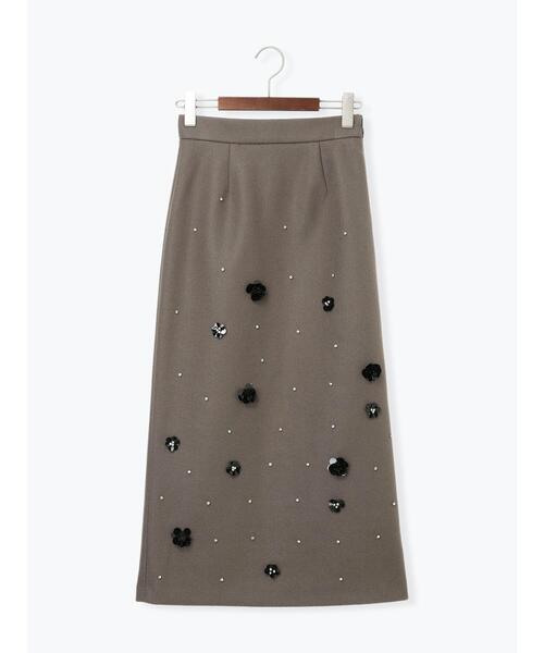 Te chichi(テチチ)の「ビジューデザインナロースカート《2025winter catalog item》(スカート・レディース・ネイビー/モカ・F)」の18枚目の写真