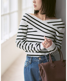 Noble | クロスリブオフショルダーニット(ニット/セーター)