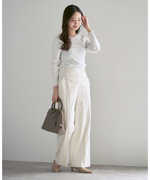 完売品！conte リブオフショルダーニット ブラック conte＞リブ オフショルダーニット