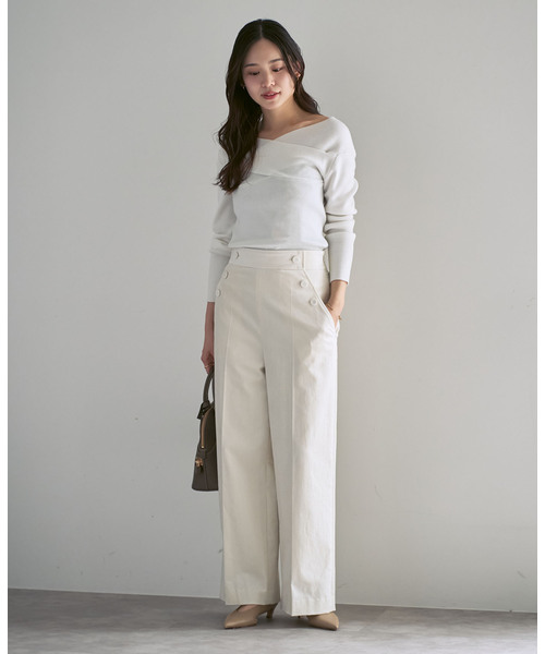 クロスリブオフショルダーニット（ニット/セーター）｜NOBLE（ノーブル