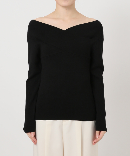 Noble（ノーブル）の「クロスリブオフショルダーニット（ニット/セーター・レディース・ブラック/A/ホワイト・FREE）」の19枚目の写真