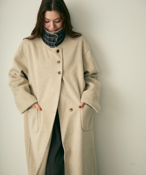 Lunea（ルネア）の「ステンカラーコート（ステンカラーコート・レディース・ブラウン/ナチュラル/グレー・FREE）」の3枚目の写真