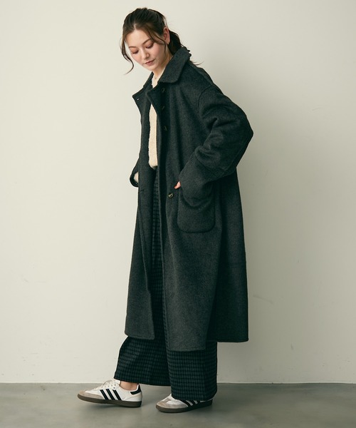 Lunea（ルネア）の「ステンカラーコート（ステンカラーコート・レディース・ブラウン/ナチュラル/グレー・FREE）」の2枚目の写真