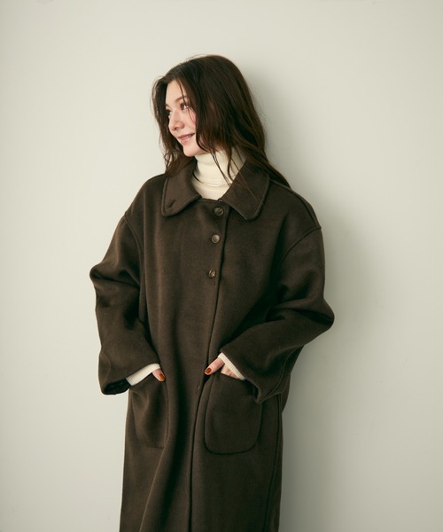 Lunea（ルネア）の「ステンカラーコート（ステンカラーコート・レディース・ブラウン/ナチュラル/グレー・FREE）」の17枚目の写真