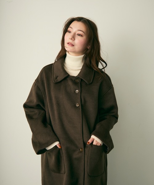 Lunea（ルネア）の「ステンカラーコート（ステンカラーコート・レディース・ブラウン/ナチュラル/グレー・FREE）」の18枚目の写真