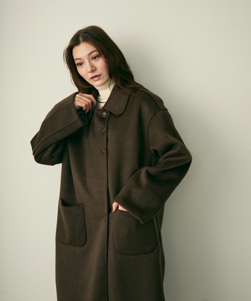 Lunea（ルネア）の「ステンカラーコート（ステンカラーコート・レディース・ブラウン/ナチュラル/グレー・FREE）」の20枚目の写真