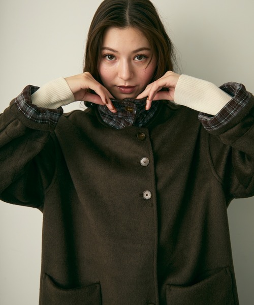 Lunea（ルネア）の「ステンカラーコート（ステンカラーコート・レディース・ブラウン/ナチュラル/グレー・FREE）」の13枚目の写真