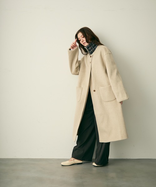 Lunea（ルネア）の「ステンカラーコート（ステンカラーコート・レディース・ブラウン/ナチュラル/グレー・FREE）」の5枚目の写真