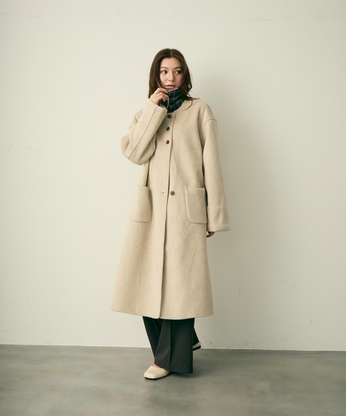 Lunea（ルネア）の「ステンカラーコート（ステンカラーコート・レディース・ブラウン/ナチュラル/グレー・FREE）」の6枚目の写真