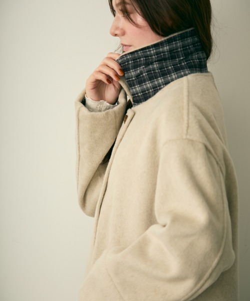 Lunea（ルネア）の「ステンカラーコート（ステンカラーコート・レディース・ブラウン/ナチュラル/グレー・FREE）」の9枚目の写真