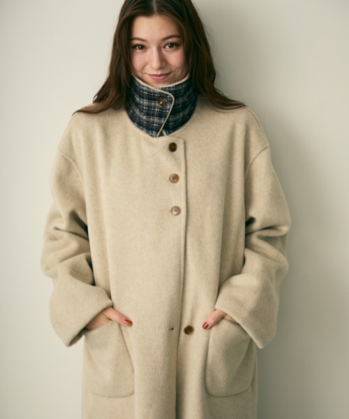 Lunea（ルネア）の「ステンカラーコート（ステンカラーコート・レディース・ブラウン/ナチュラル/グレー・FREE）」の10枚目の写真