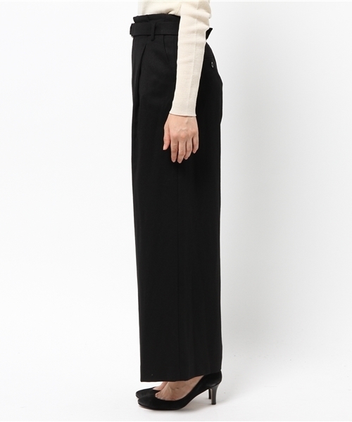 SLOBE IENA（スローブイエナ）の「《追加》ベルトツキワイドタックパンツ◆（その他パンツ・レディース・ブラック/キャメル/グレー・40/38/36）」の6枚目の写真